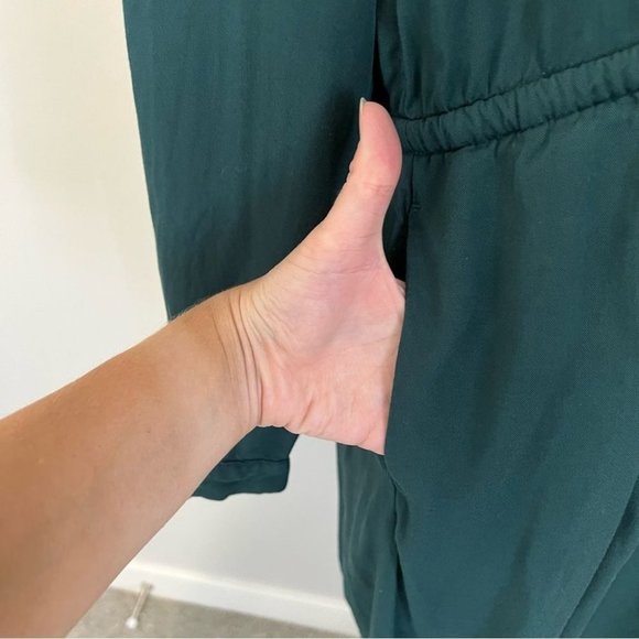 Gap Half Button Shirt Dress Green - Picture 8 of 13